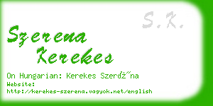 szerena kerekes business card